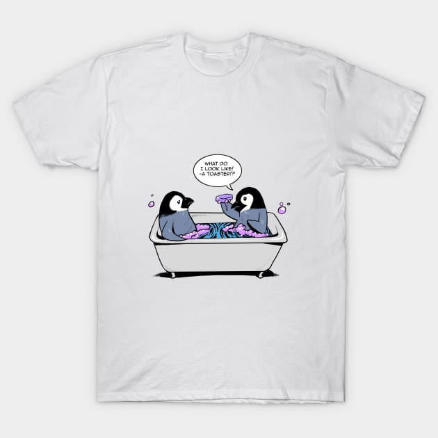 Penguins in a Tub T-Shirt by Time2Tabletop